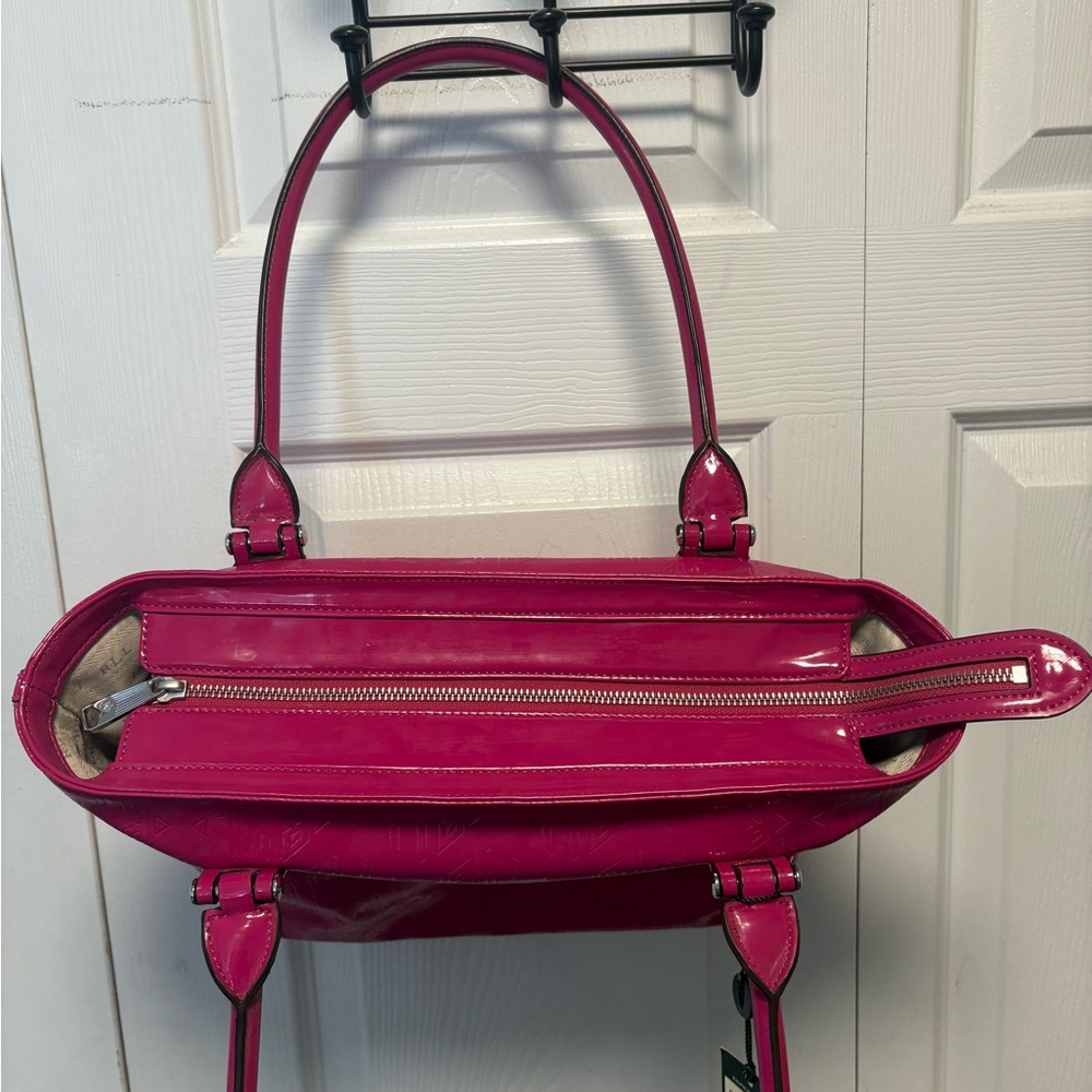 Lauren Ralph Lauren pink patent handbag. NWT!! - Picture 9 of 14